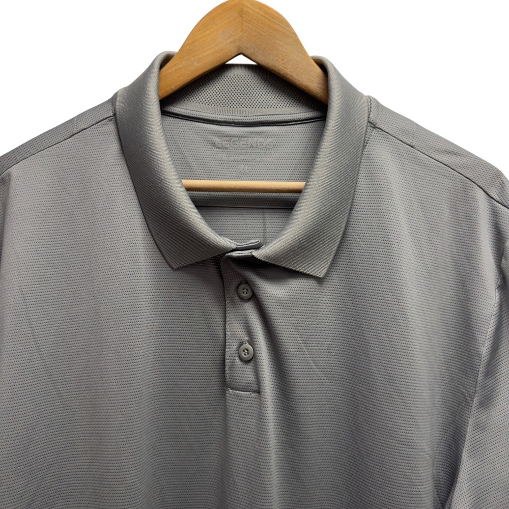 Legends Mens Sz XL Athletic Gray Polo Shirt Short Sleeve Performance Stretch euc